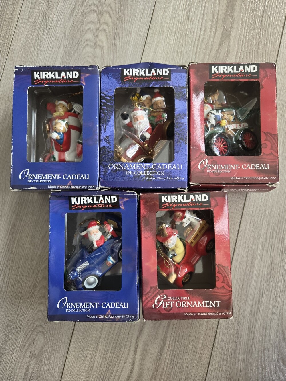 Vintage Kirkland Signature Collectible Christmas Ornaments In Boxes - Lot Of 5